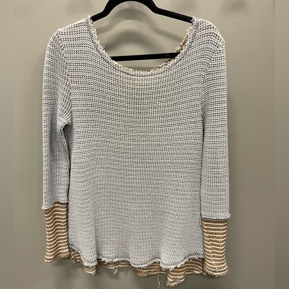 Anthropologie Tops - Gimmicks Brown and White Checkered Knit Sweater